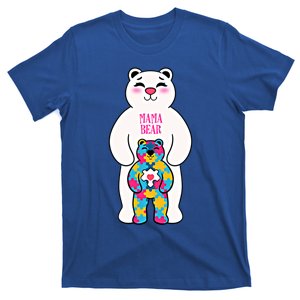 Autism Awareness Puzzle Mama Bear Autistic Mothers Moms Funny Gift T-Shirt