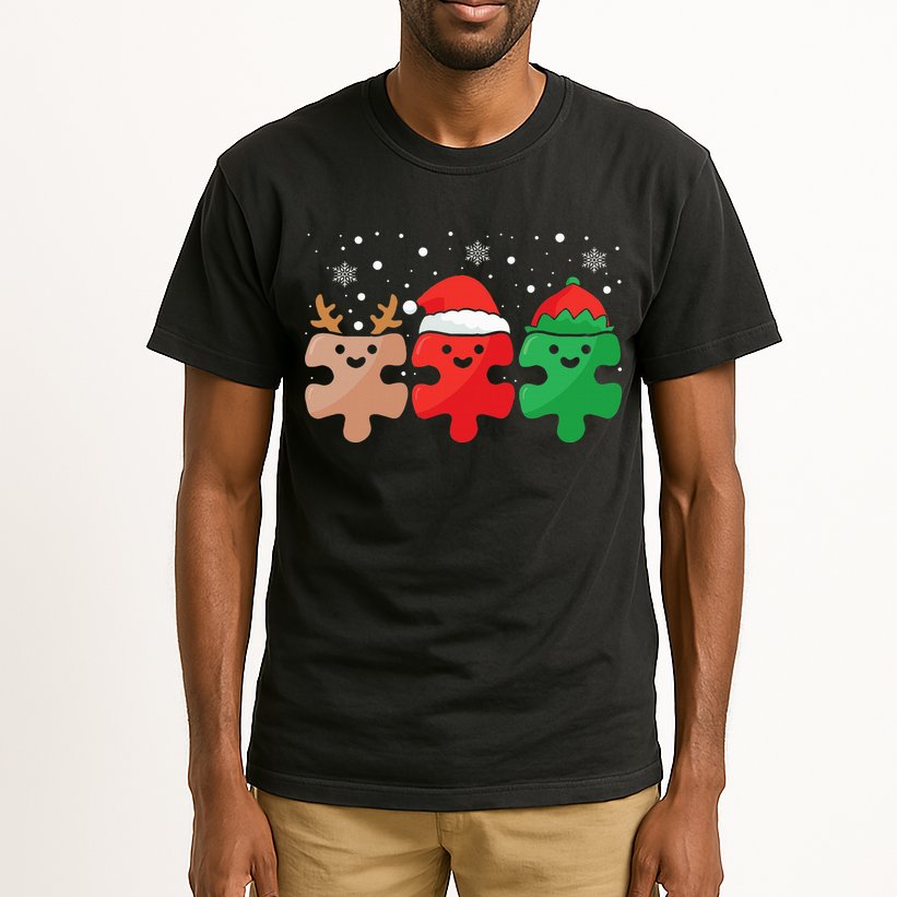 Autism Awareness Puzzle Christmas Autistic Xmas Pajama Tall T-Shirt