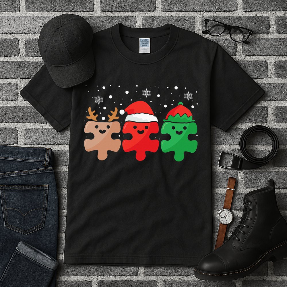Autism Awareness Puzzle Christmas Autistic Xmas Pajama Tall T-Shirt