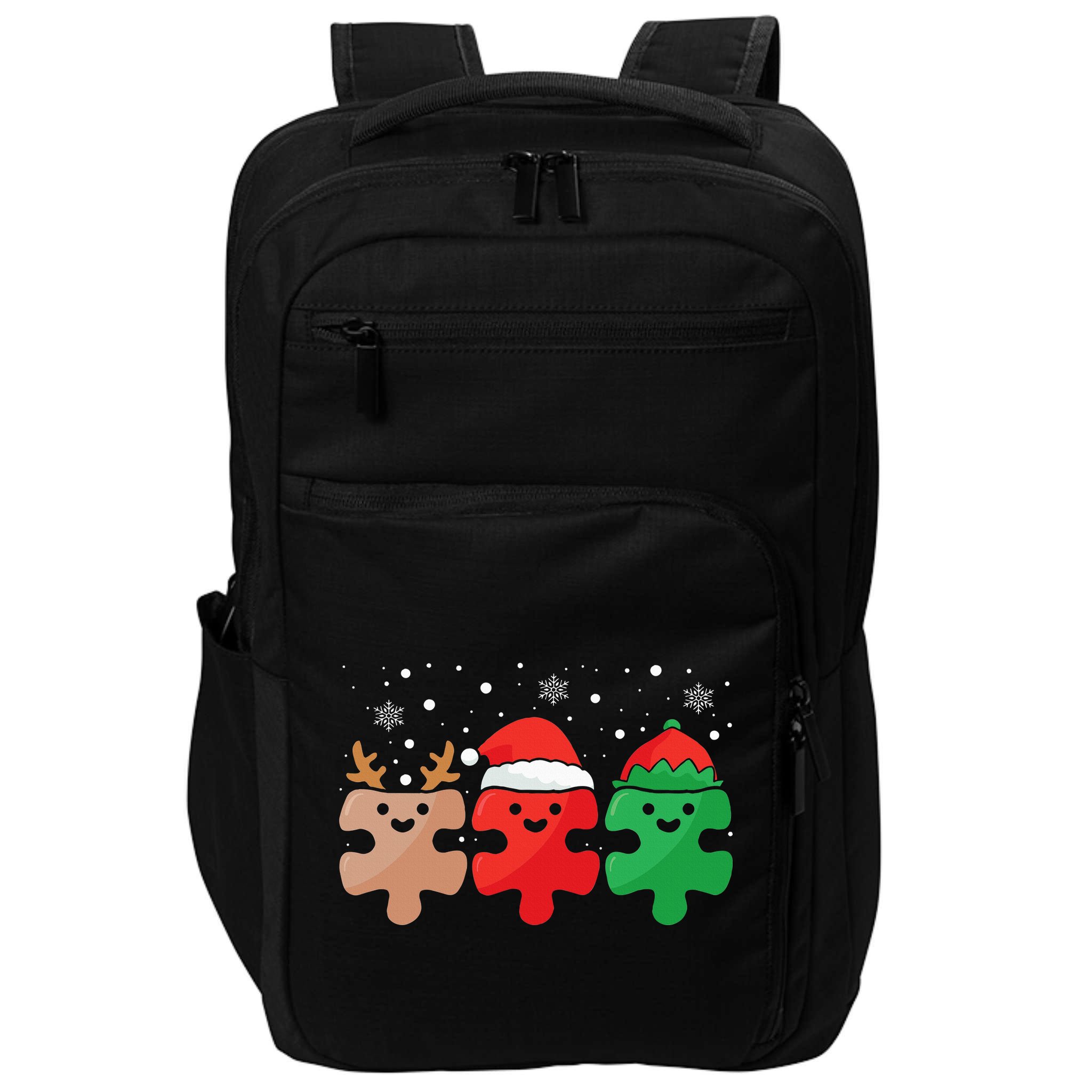 Autism Awareness Puzzle Christmas Autistic Xmas Pajama Impact Tech Backpack