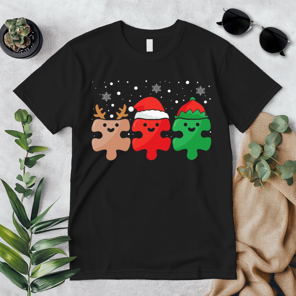 Autism Awareness Puzzle Christmas Autistic Xmas Pajama Premium T-Shirt