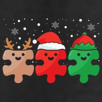Autism Awareness Puzzle Christmas Autistic Xmas Pajama Hat