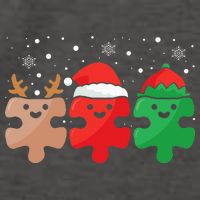 Autism Awareness Puzzle Christmas Autistic Xmas Pajama Vector Backpack