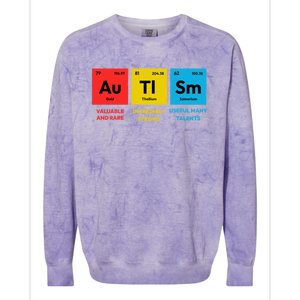 Autism Awareness Periodic Table Elet Asd Support Autistic Gift Colorblast Crewneck Sweatshirt