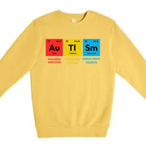 Autism Awareness Periodic Table Elet Asd Support Autistic Gift Premium Crewneck Sweatshirt