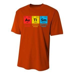 Autism Awareness Periodic Table Elet Asd Support Autistic Gift Performance Sprint T-Shirt