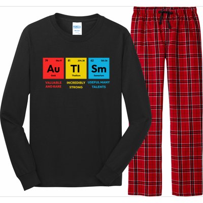 Autism Awareness Periodic Table Elet Asd Support Autistic Gift Long Sleeve Pajama Set