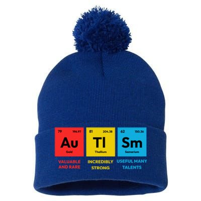 Autism Awareness Periodic Table Elet Asd Support Autistic Gift Pom Pom 12in Knit Beanie