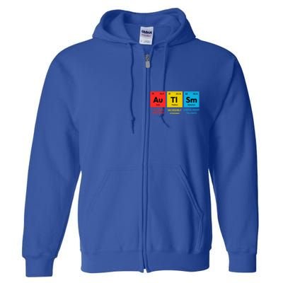 Autism Awareness Periodic Table Elet Asd Support Autistic Gift Full Zip Hoodie