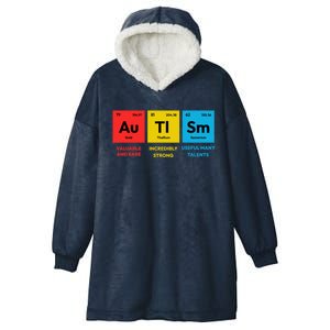 Autism Awareness Periodic Table Elet Asd Support Autistic Gift Hooded Wearable Blanket