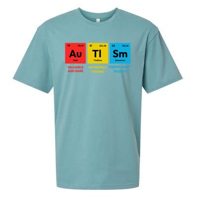 Autism Awareness Periodic Table Elet Asd Support Autistic Gift Sueded Cloud Jersey T-Shirt