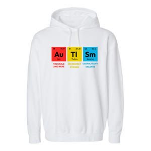 Autism Awareness Periodic Table Elet Asd Support Autistic Gift Garment-Dyed Fleece Hoodie