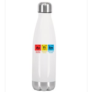 Autism Awareness Periodic Table Elet Asd Support Autistic Gift Stainless Steel Insulated Water Bottle