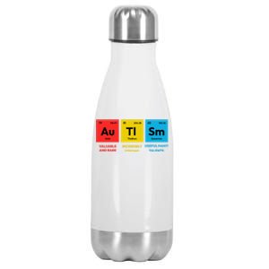 Autism Awareness Periodic Table Elet Asd Support Autistic Gift Stainless Steel Insulated Water Bottle