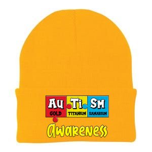 Autism Awareness Puzzle Chemical Elet Periodic Table Cool Gift Knit Cap Winter Beanie