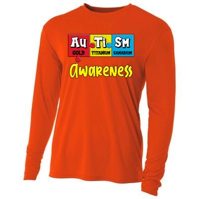 Autism Awareness Puzzle Chemical Elet Periodic Table Cool Gift Cooling Performance Long Sleeve Crew