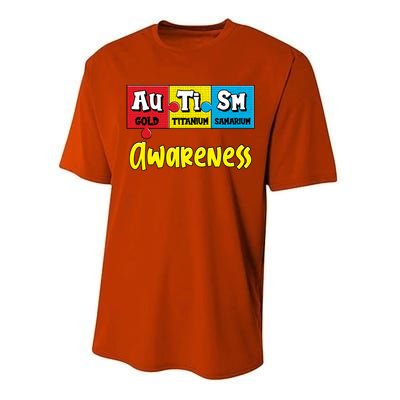 Autism Awareness Puzzle Chemical Elet Periodic Table Cool Gift Performance Sprint T-Shirt