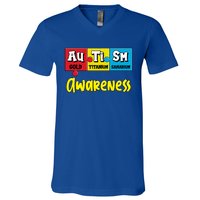 Autism Awareness Puzzle Chemical Elet Periodic Table Cool Gift V-Neck T-Shirt