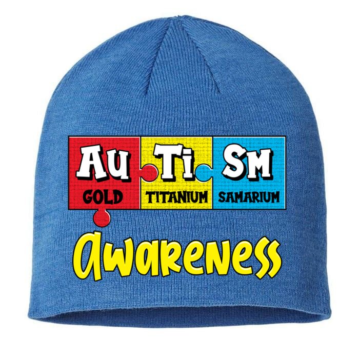 Autism Awareness Puzzle Chemical Elet Periodic Table Cool Gift Sustainable Beanie