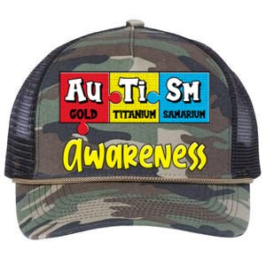 Autism Awareness Puzzle Chemical Elet Periodic Table Cool Gift Retro Rope Trucker Hat Cap