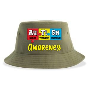 Autism Awareness Puzzle Chemical Elet Periodic Table Cool Gift Sustainable Bucket Hat