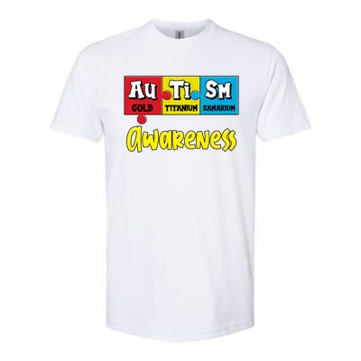 Autism Awareness Puzzle Chemical Elet Periodic Table Cool Gift Softstyle CVC T-Shirt