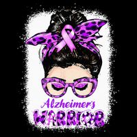 Alzheimers Awareness Purple Alzheimers Warrior Messy Bun Impact Tech Backpack