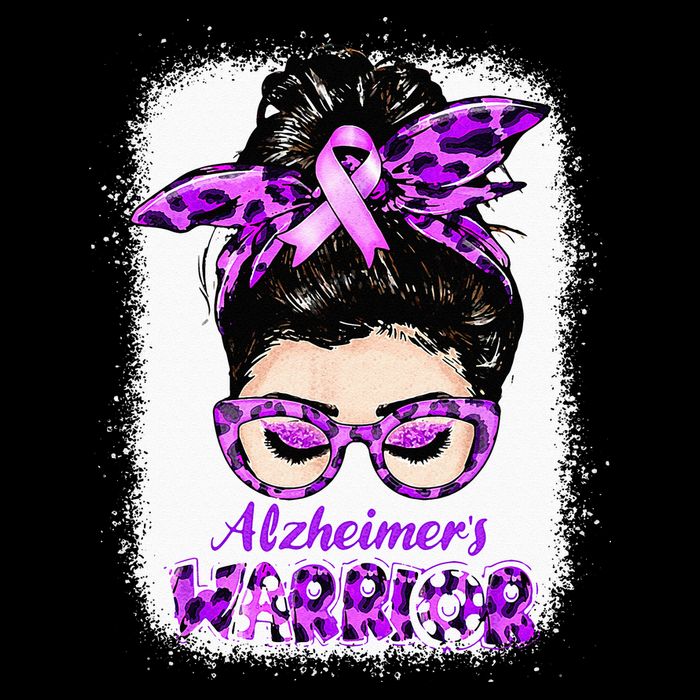 Alzheimers Awareness Purple Alzheimers Warrior Messy Bun Impact Tech Backpack