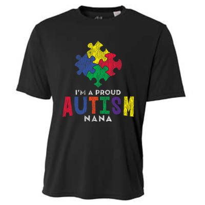 Autism Awareness Proud Nana Autistic Awareness Mom Gift Cooling Performance Crew T-Shirt