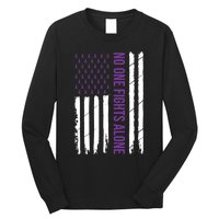 Alzheimers Awareness Purple Ribbon Dementia Mom Dad Grandpa Long Sleeve Shirt