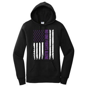 Alzheimers Awareness Purple Ribbon Dementia Mom Dad Grandpa Women's Pullover Hoodie