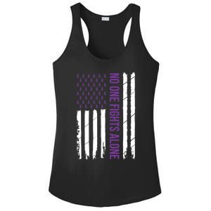 Alzheimers Awareness Purple Ribbon Dementia Mom Dad Grandpa Ladies PosiCharge Competitor Racerback Tank