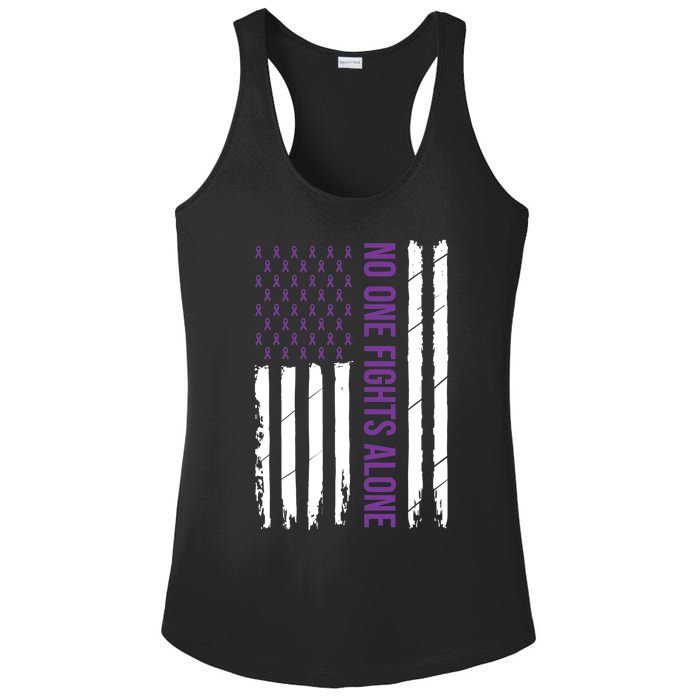 Alzheimers Awareness Purple Ribbon Dementia Mom Dad Grandpa Ladies PosiCharge Competitor Racerback Tank