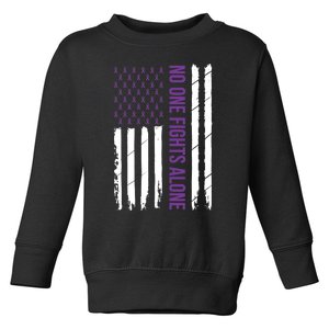 Alzheimers Awareness Purple Ribbon Dementia Mom Dad Grandpa Toddler Sweatshirt