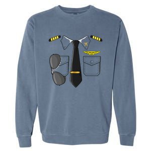 Airplane Airline Pilot Costume Dress Up HALLOWEEN Garment-Dyed Sweatshirt