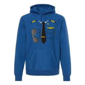 Airplane Airline Pilot Costume Dress Up HALLOWEEN Premium Hoodie