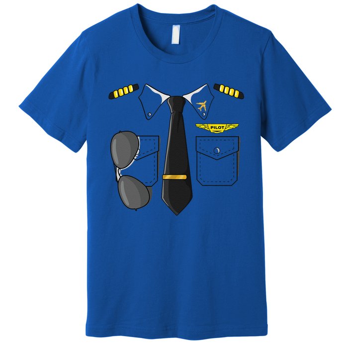 Airplane Airline Pilot Costume Dress Up HALLOWEEN Premium T-Shirt