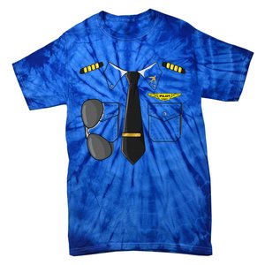 Airplane Airline Pilot Costume Dress Up HALLOWEEN Tie-Dye T-Shirt