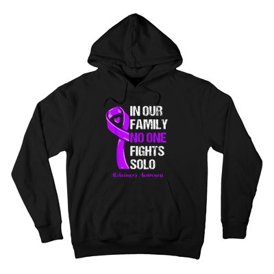 Alzheimers Awareness Purple Ribbon Alzheimers Warrior Hoodie