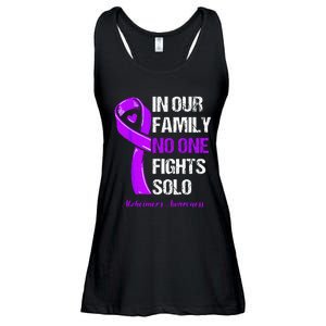 Alzheimers Awareness Purple Ribbon Alzheimers Warrior Ladies Essential Flowy Tank