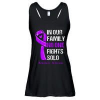 Alzheimers Awareness Purple Ribbon Alzheimers Warrior Ladies Essential Flowy Tank