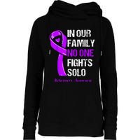 Alzheimers Awareness Purple Ribbon Alzheimers Warrior Womens Funnel Neck Pullover Hood