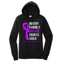 Alzheimers Awareness Purple Ribbon Alzheimers Warrior Women's Pullover Hoodie