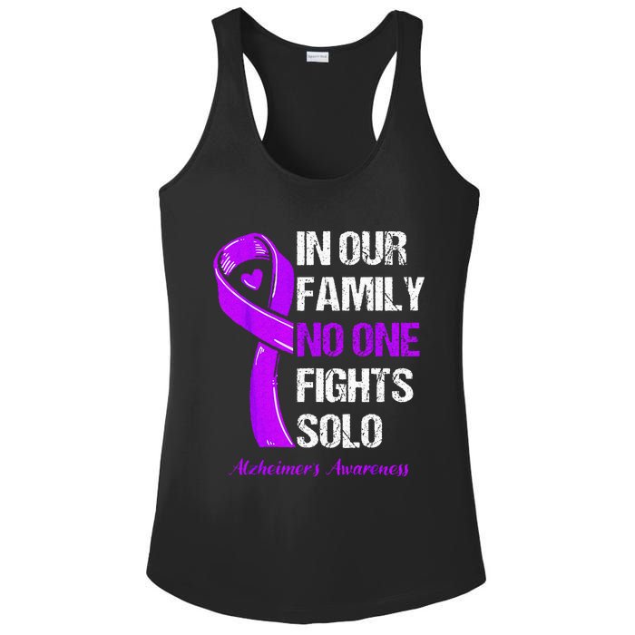 Alzheimers Awareness Purple Ribbon Alzheimers Warrior Ladies PosiCharge Competitor Racerback Tank