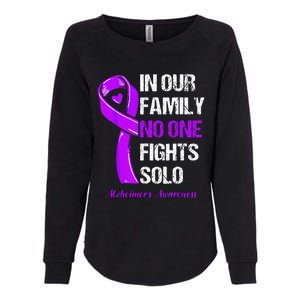 Alzheimers Awareness Purple Ribbon Alzheimers Warrior Womens California Wash Sweatshirt