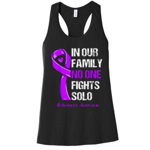 Alzheimers Awareness Purple Ribbon Alzheimers Warrior Women's Racerback Tank