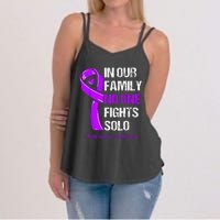 Alzheimers Awareness Purple Ribbon Alzheimers Warrior Women's Strappy Tank