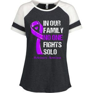 Alzheimers Awareness Purple Ribbon Alzheimers Warrior Enza Ladies Jersey Colorblock Tee