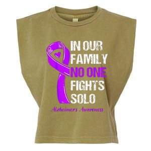 Alzheimers Awareness Purple Ribbon Alzheimers Warrior Garment-Dyed Women's Muscle Tee