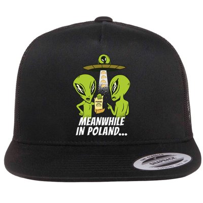 Alien Abduction Pierogi Polish Food Poland Polonia Funny Flat Bill Trucker Hat